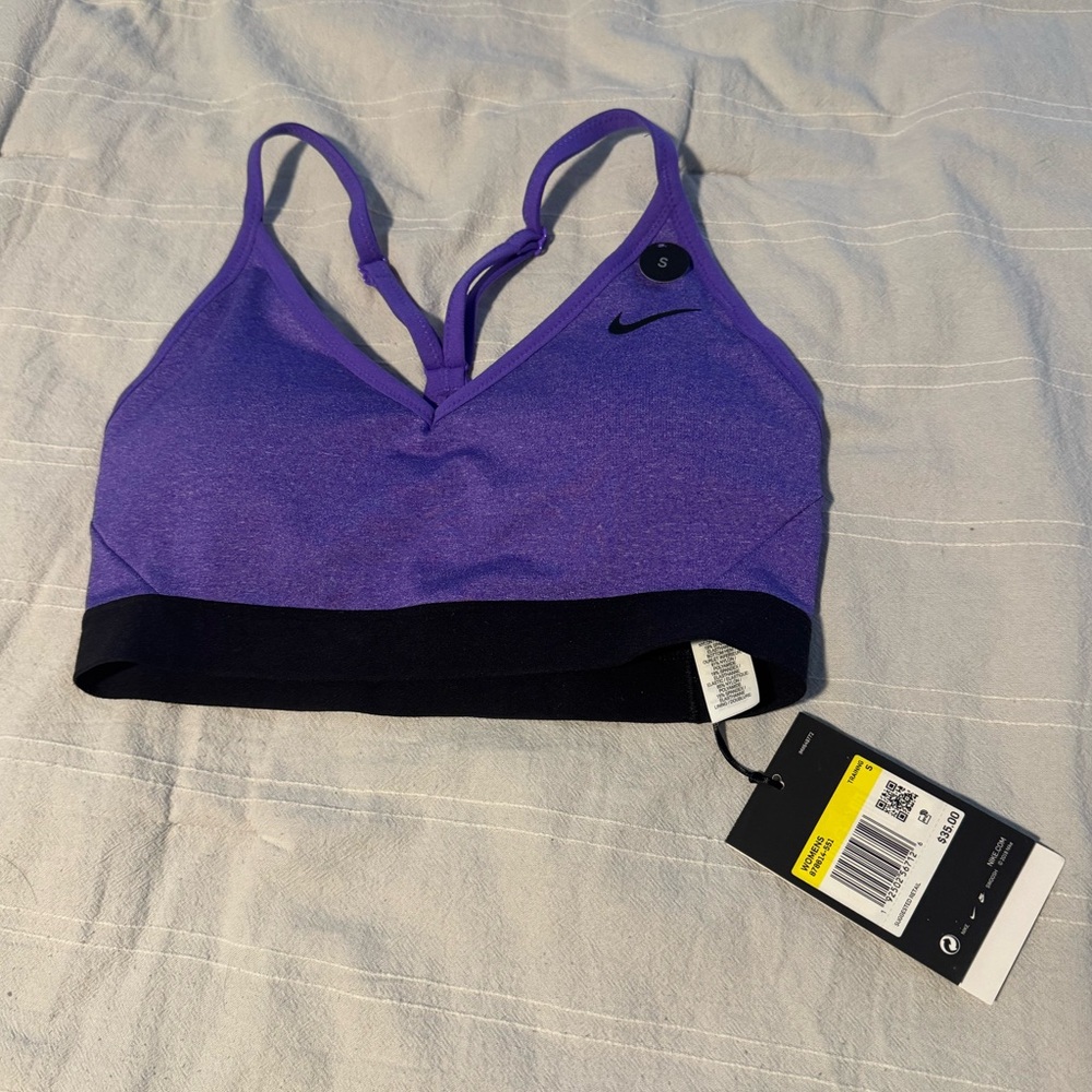 Nike Purple Strappy Low-Impact Sports Bra
